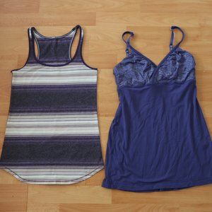 bundle of 2 lululemon athletica tank tops purple